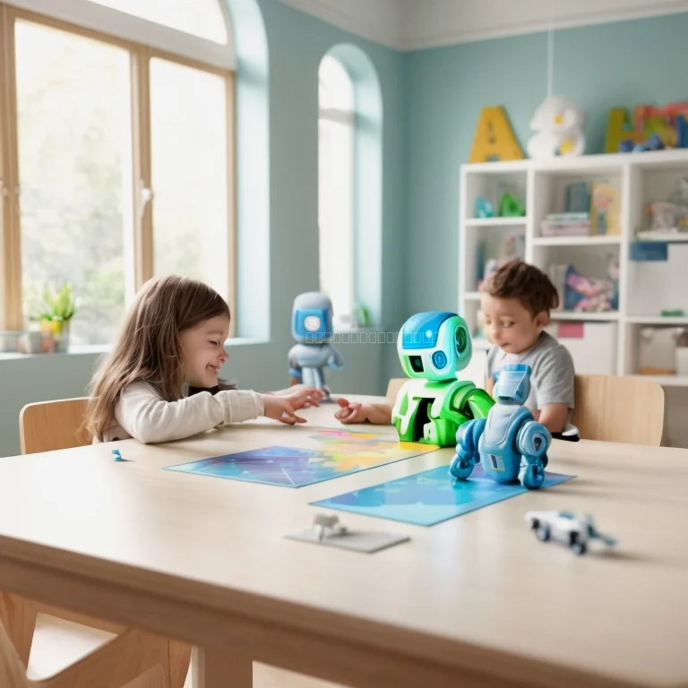 Kinder spielen mit KI-Spielzeug